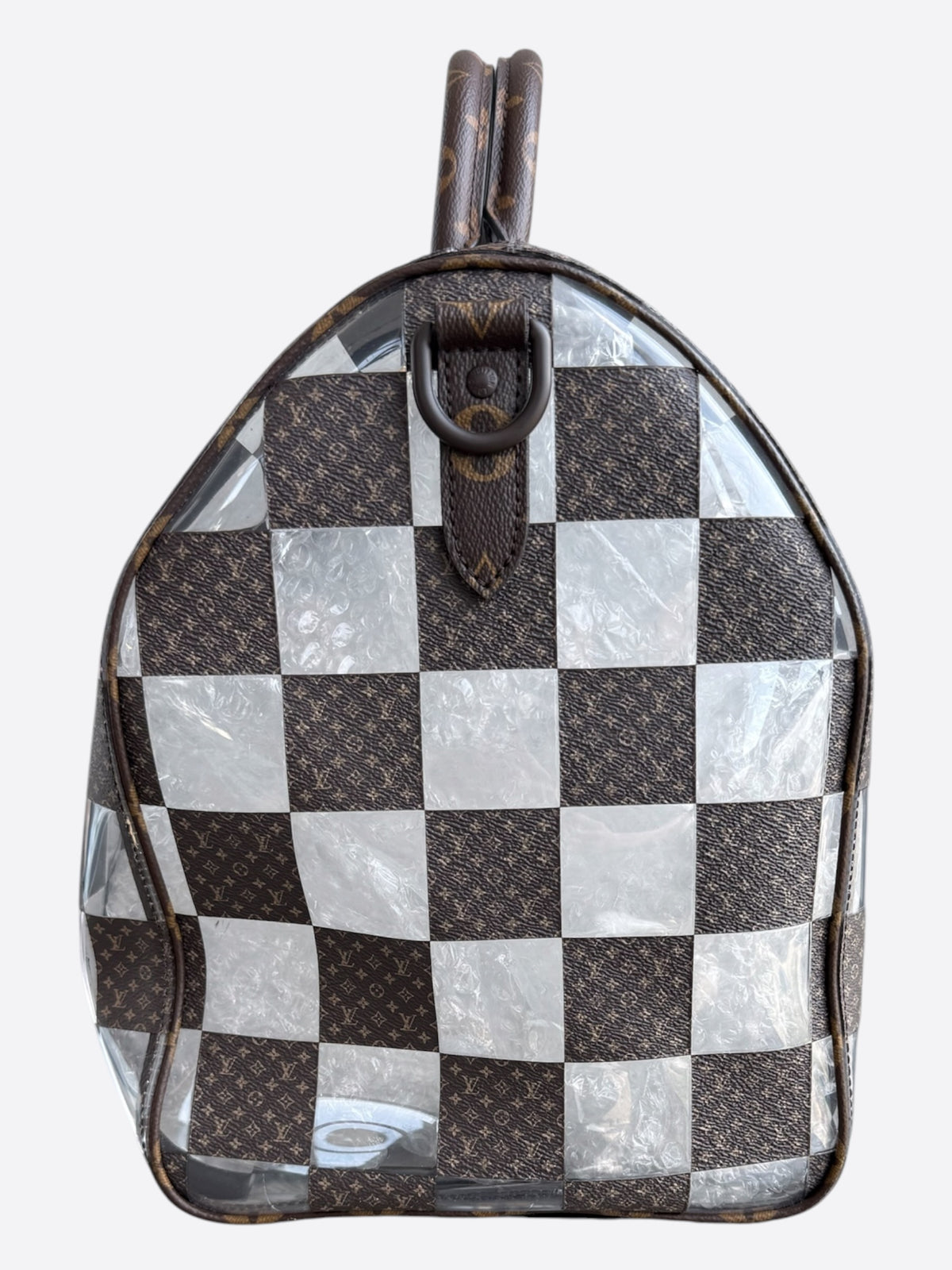 Louis Vuitton Transparent Brown Chess Monogram Keepall 50