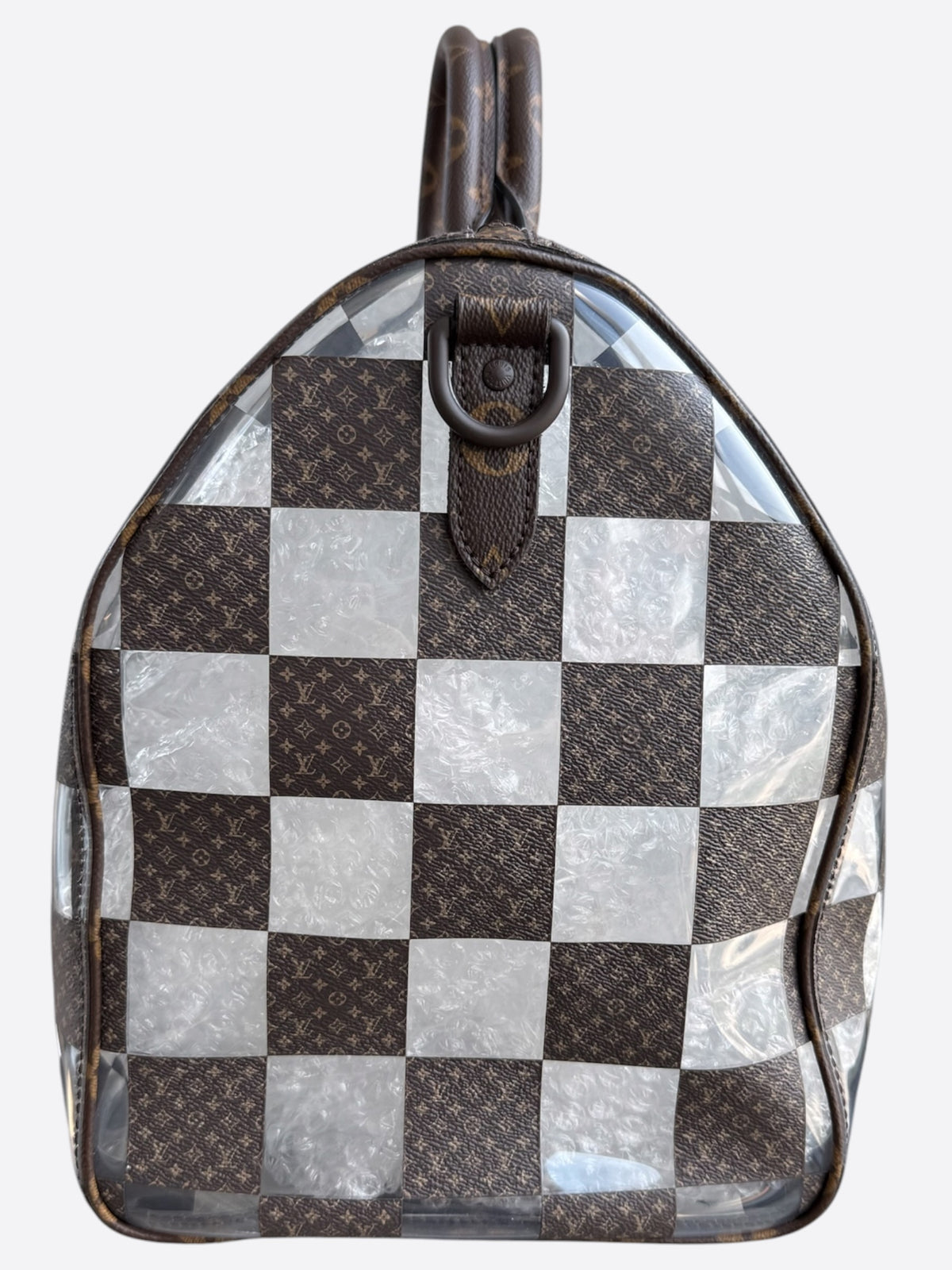 Louis Vuitton Transparent Brown Chess Monogram Keepall 50