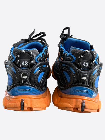 Balenciaga Blue & Orange Mesh Runner Sneakers