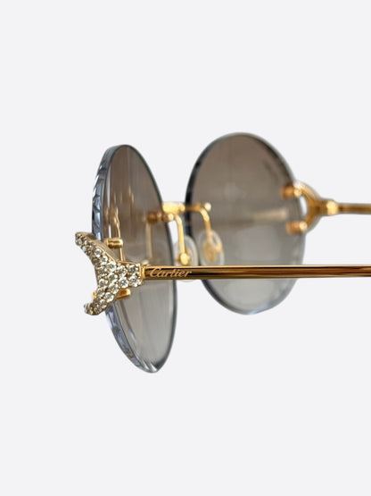 Cartier Gold & Red Piccadilly Sunglasses