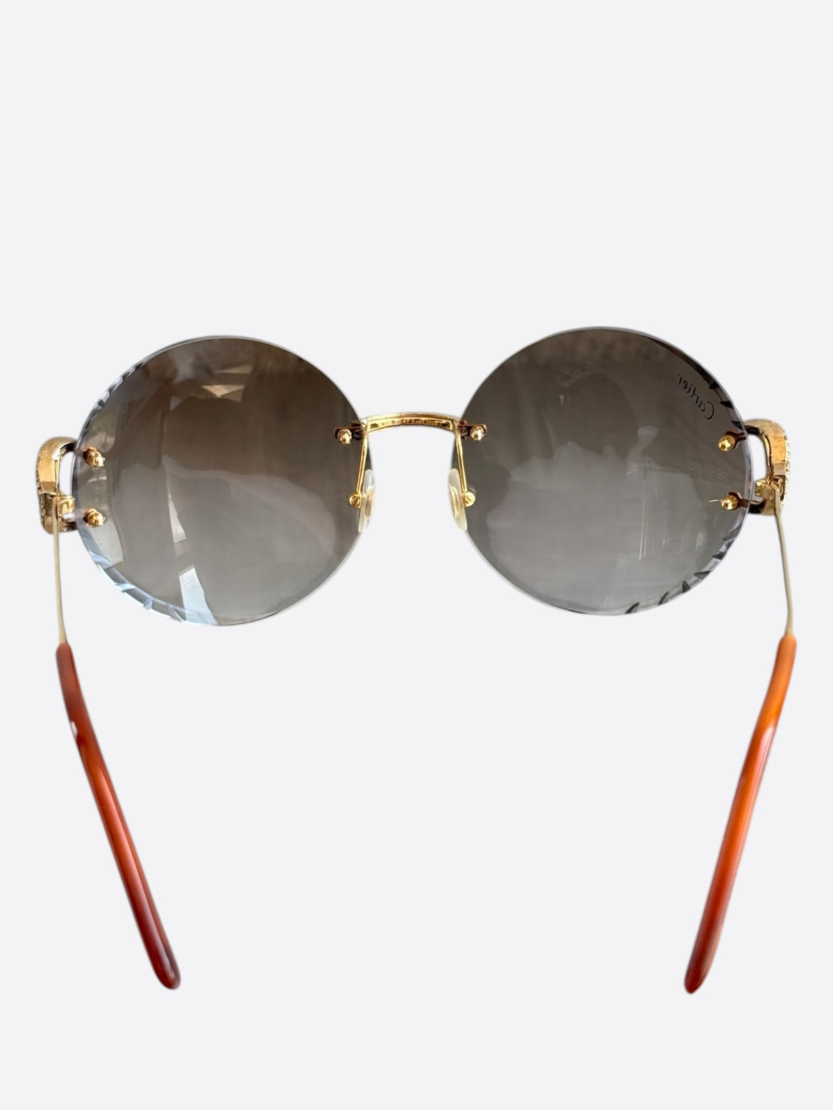 Cartier Gold & Red Piccadilly Sunglasses