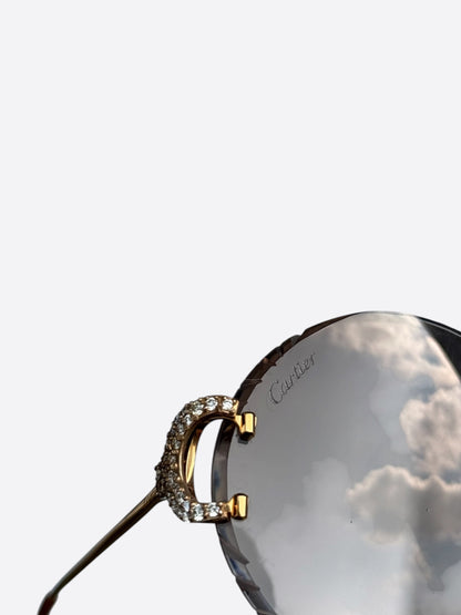 Cartier Gold & Red Piccadilly Sunglasses