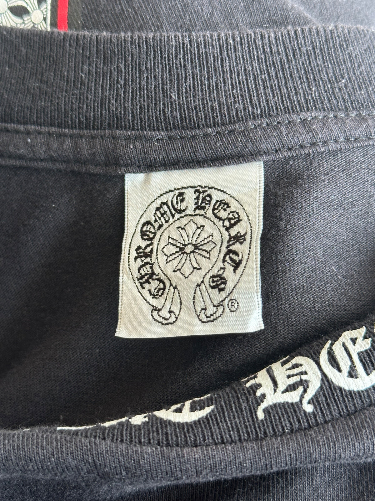 Chrome Hearts Black & White Double Cross Graphic T-Shirt