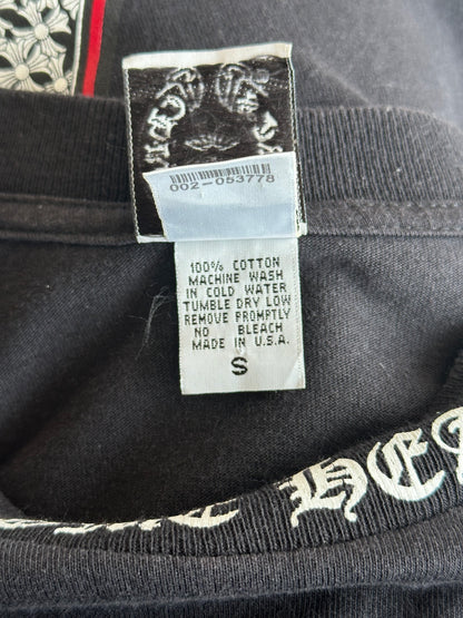 Chrome Hearts Black & White Double Cross Graphic T-Shirt