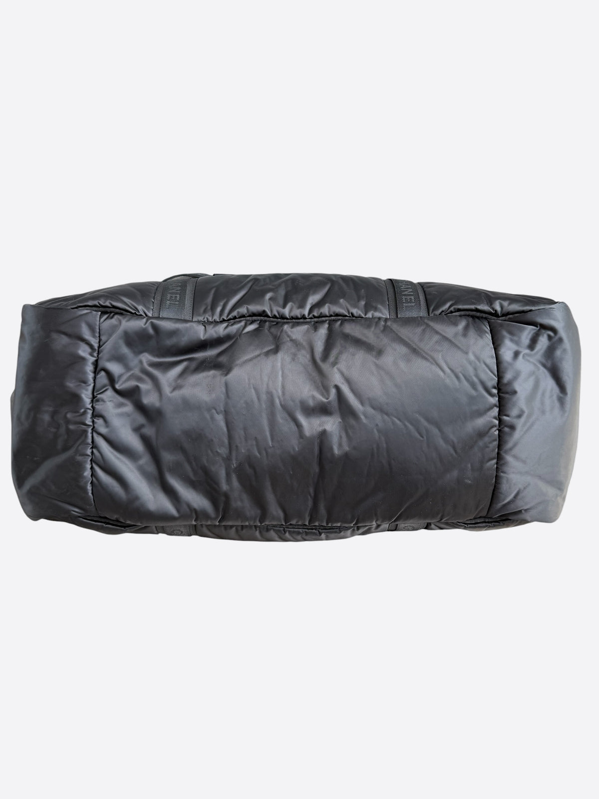 Chanel Black CC Logo Sport Line Nylon Duffel Bag