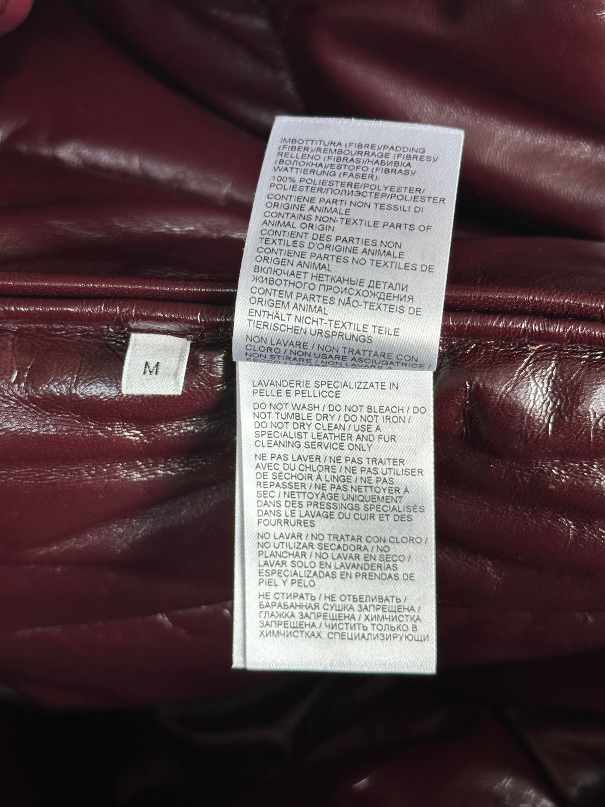 Bottega Veneta Burgundy Lambskin Quilted Vest