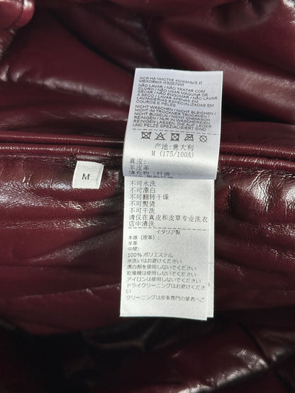 Bottega Veneta Burgundy Lambskin Quilted Vest