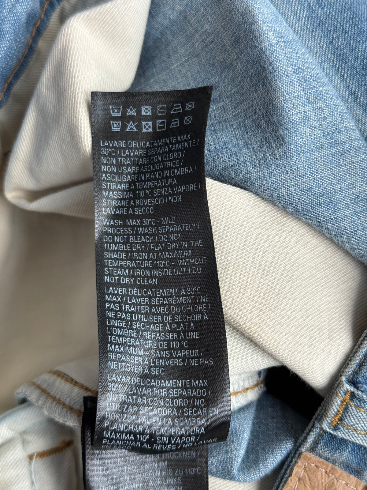 Balenciaga Blue Convertible Denim Cargo Pants
