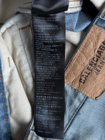 Balenciaga Blue Convertible Denim Cargo Pants