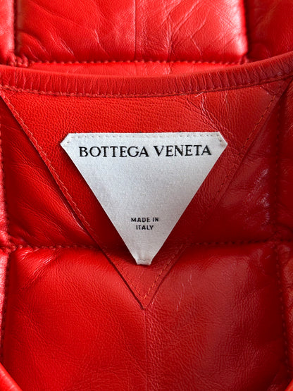 Bottega Veneta Red Lambskin Quilted Vest
