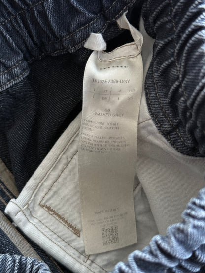 Rick Owens Blue Bauhaus Denim Cargo Shorts