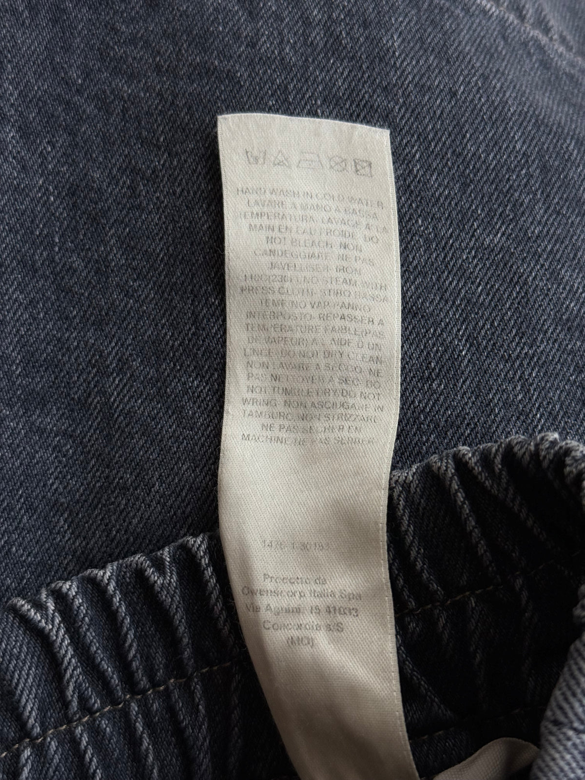 Rick Owens Blue Bauhaus Denim Cargo Shorts