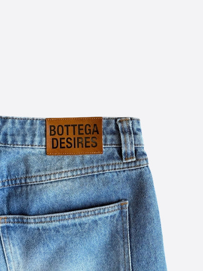 Bottega Desires Blue & Black Holy Grail Distressed Jeans