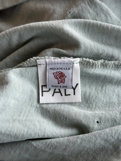 Paly Faded Blue Mstr Me Graphic Distressed Longsleeve T-Shirt