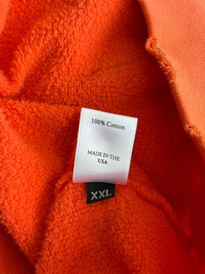 Bossi Orange Rhinestone Miami Heat Graphic Zip Up Hoodie