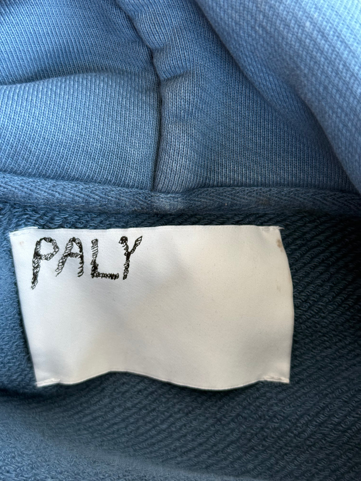 Paly Vintage Blue Sunset Sal Graphic Distressed Hoodie
