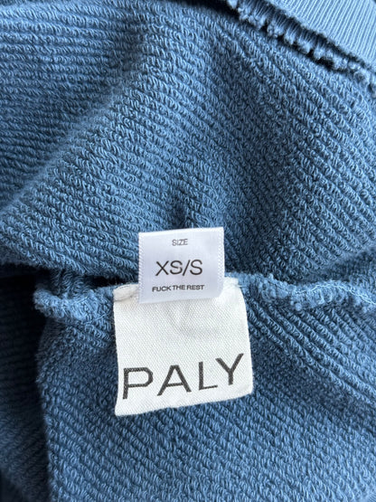 Paly Vintage Blue Sunset Sal Graphic Distressed Hoodie