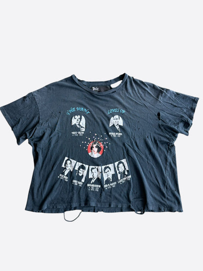Paly Navy & White Loves Of Liz Graphic Distressed T-Shirt