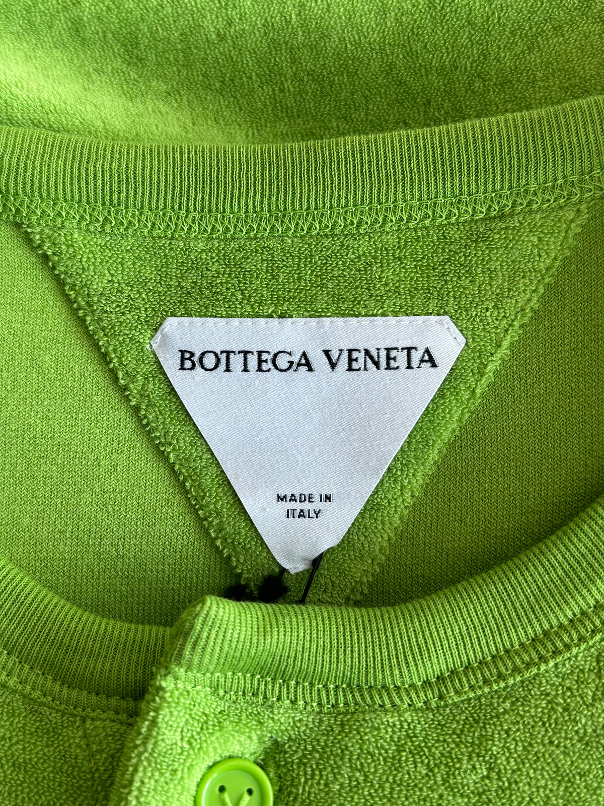 Bottega Green Towel Henley T-Shirt