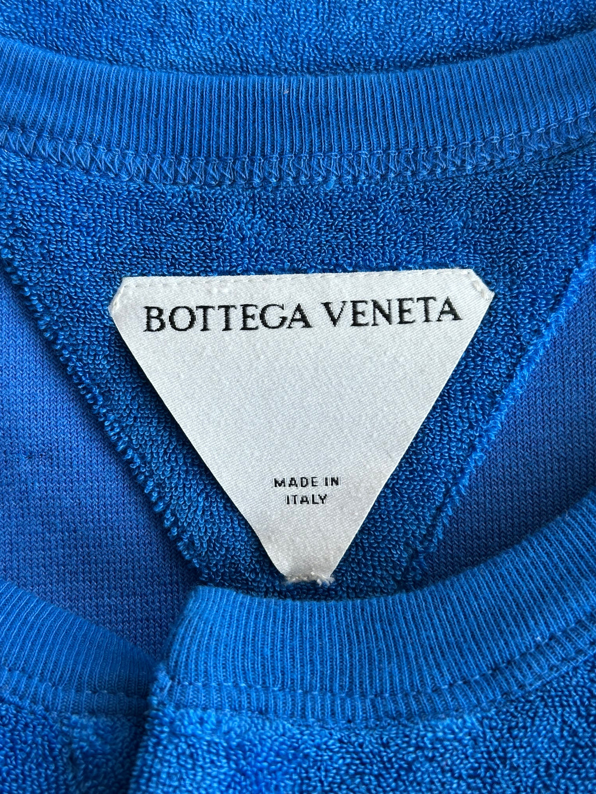 Bottega Blue Towel Henley T-Shirt