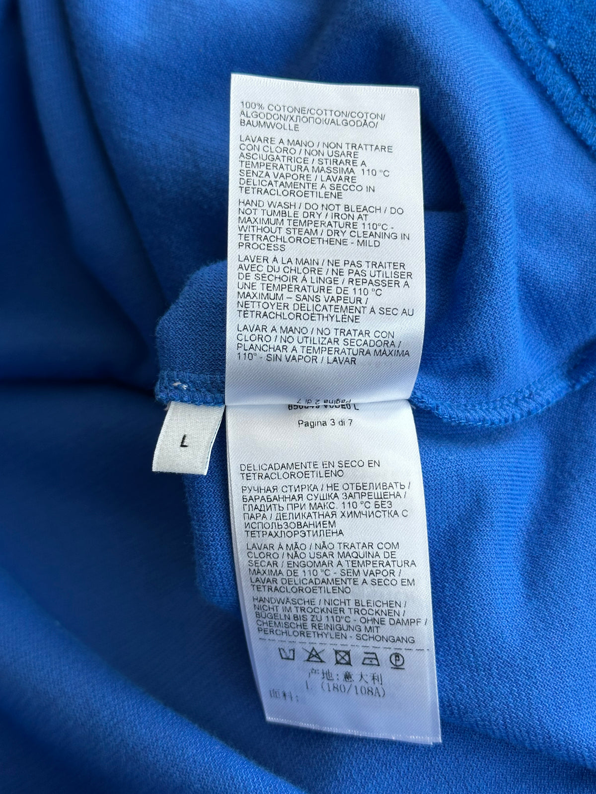 Bottega Blue Towel Henley T-Shirt