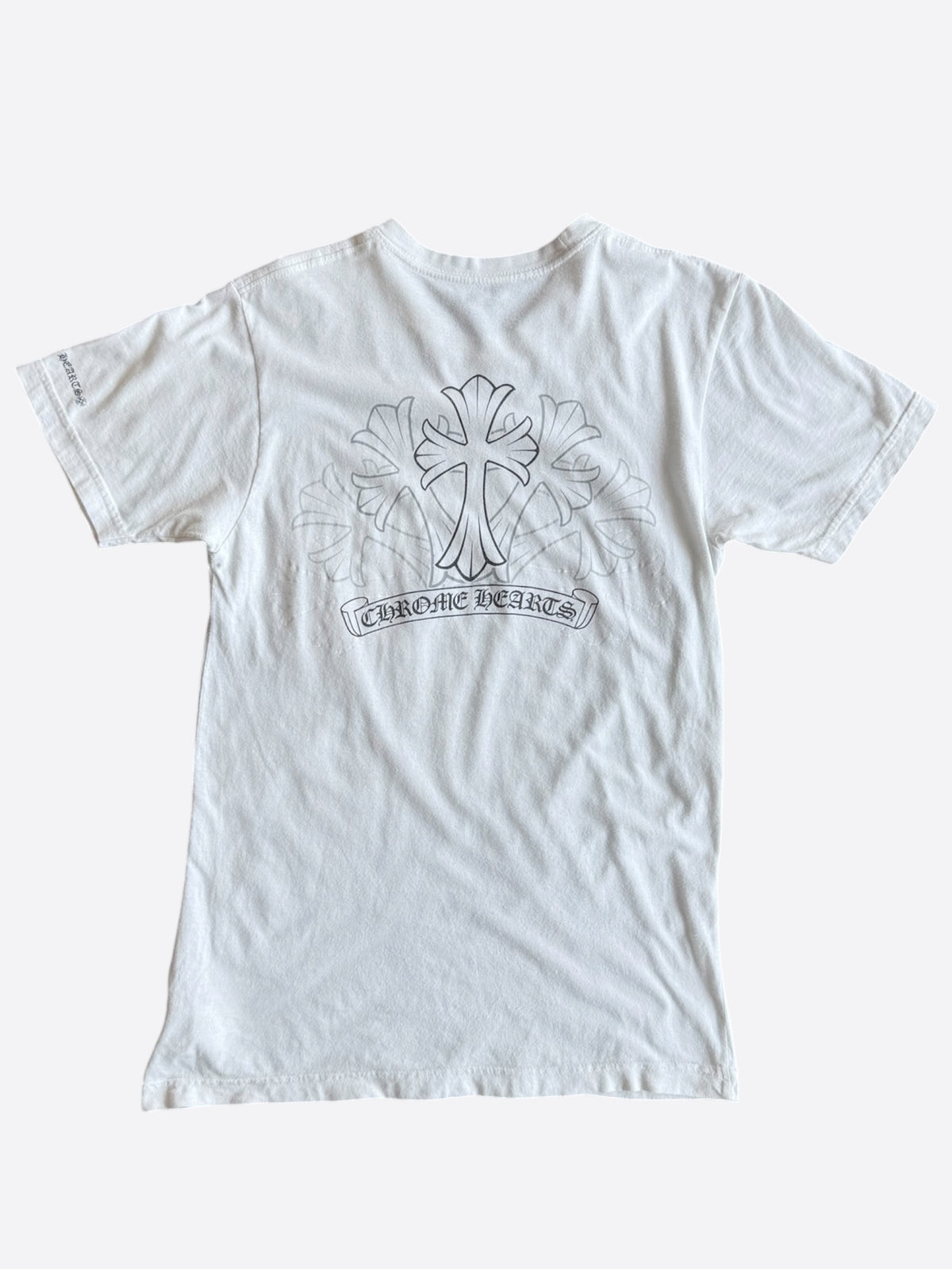 Chrome Hearts White & Black Cross Logo T-Shirt
