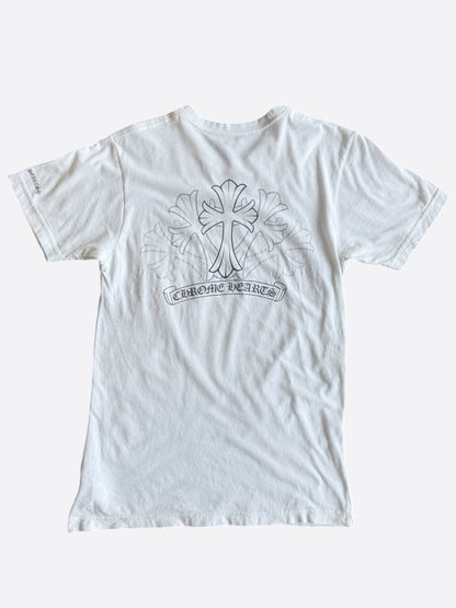 Chrome Hearts White & Black Cross Logo T-Shirt