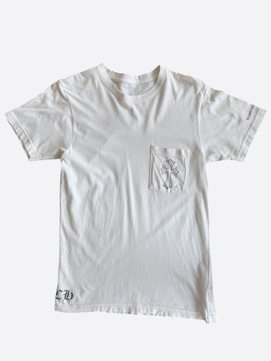 Chrome Hearts White & Black Cross Logo T-Shirt