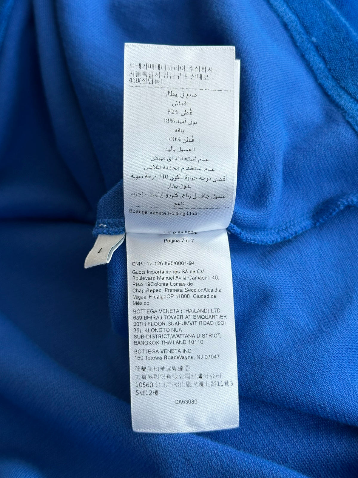 Bottega Blue Towel Henley T-Shirt