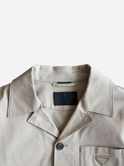 Prada Beige Button Up Work Jacket