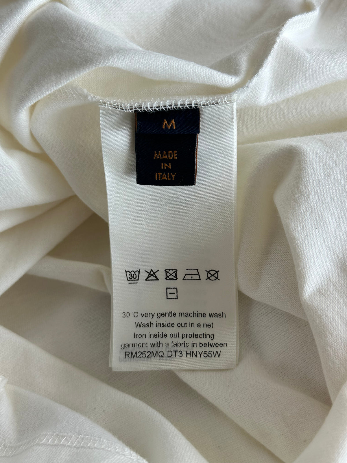 Louis Vuitton White Embossed Logo T-Shirt