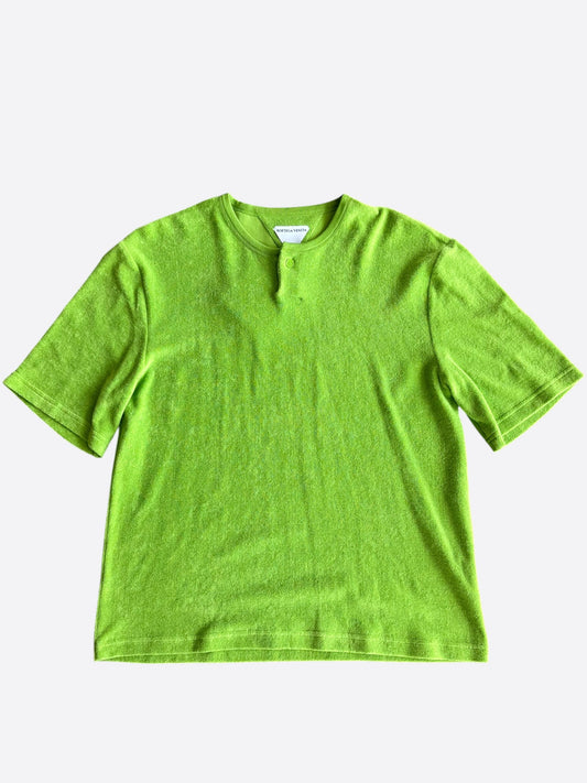Bottega Green Towel Henley T-Shirt