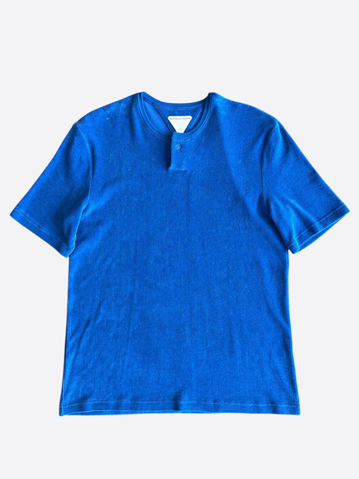 Bottega Blue Towel Henley T-Shirt