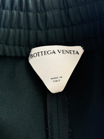 Bottega Veneta Green & White Striped Pleated Pants