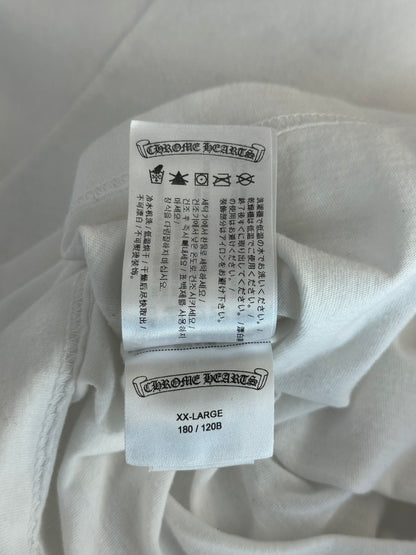 Chrome Hearts White & Blue Triple Cross Logo T-Shirt