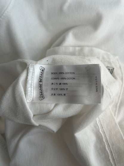 Chrome Hearts White & Green Cemetery Cross Logo T-Shirt