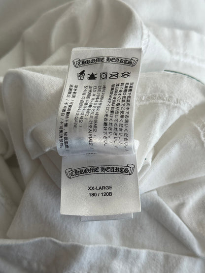Chrome Hearts White & Green Cemetery Cross Logo T-Shirt