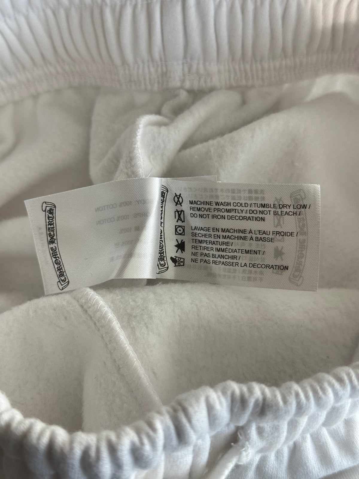 Chrome Hearts White & Blue Horseshoe Logo Sweatpants