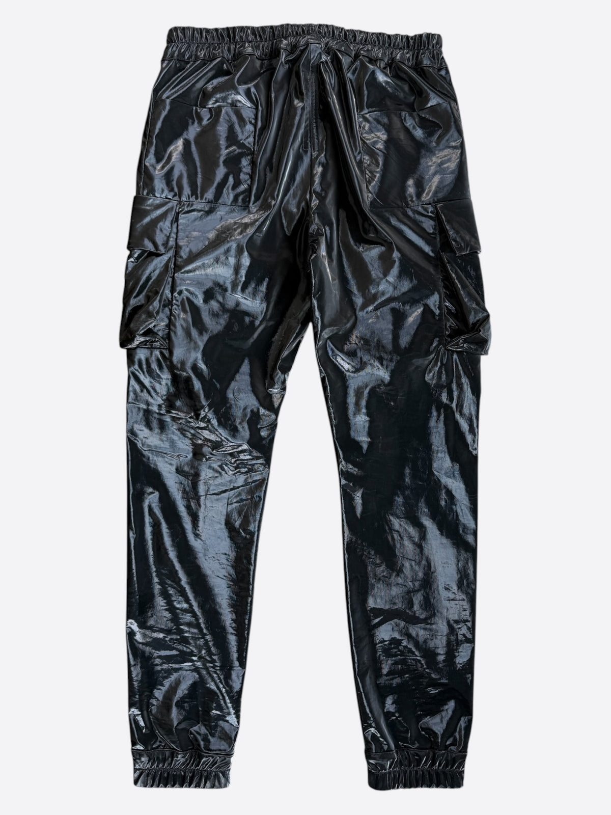 Rick Owens Black Mastodon Coated Cargo Pants