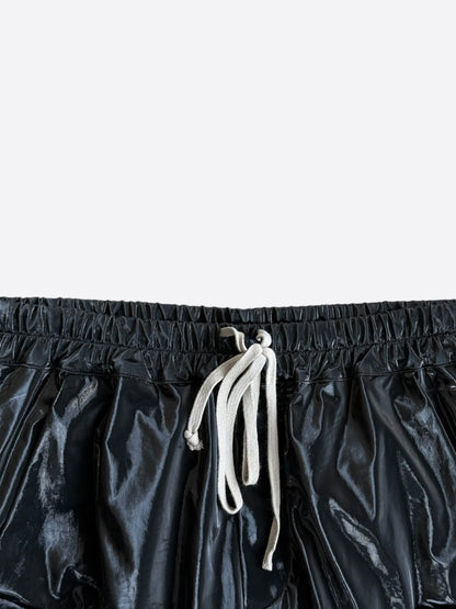 Rick Owens Black Mastodon Coated Cargo Pants