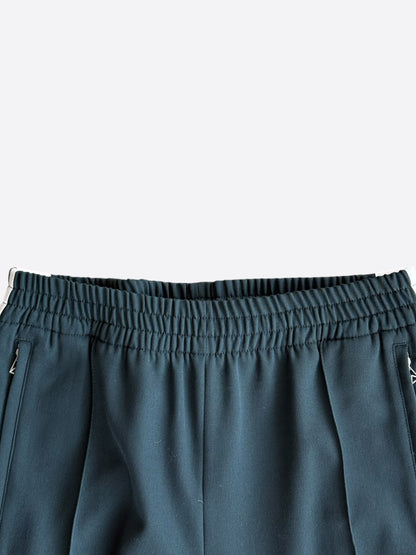 Bottega Veneta Green & White Striped Pleated Pants