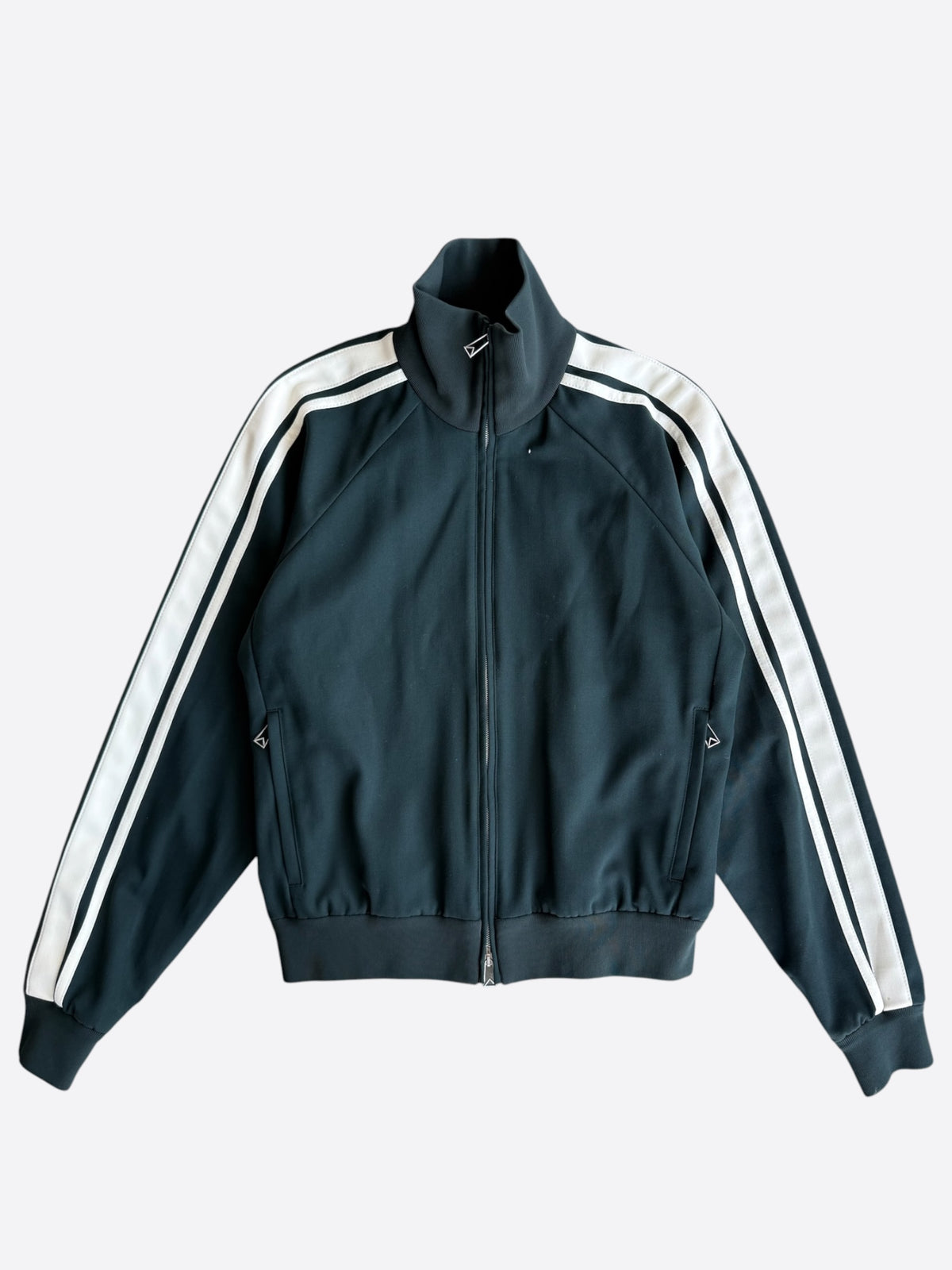 Bottega Veneta Green & White Striped Track Jacket