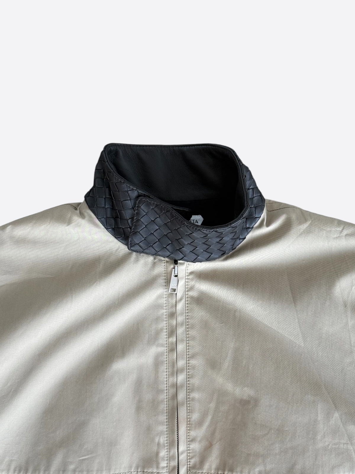 Bottega Beige & Black Intrecciato Jacket