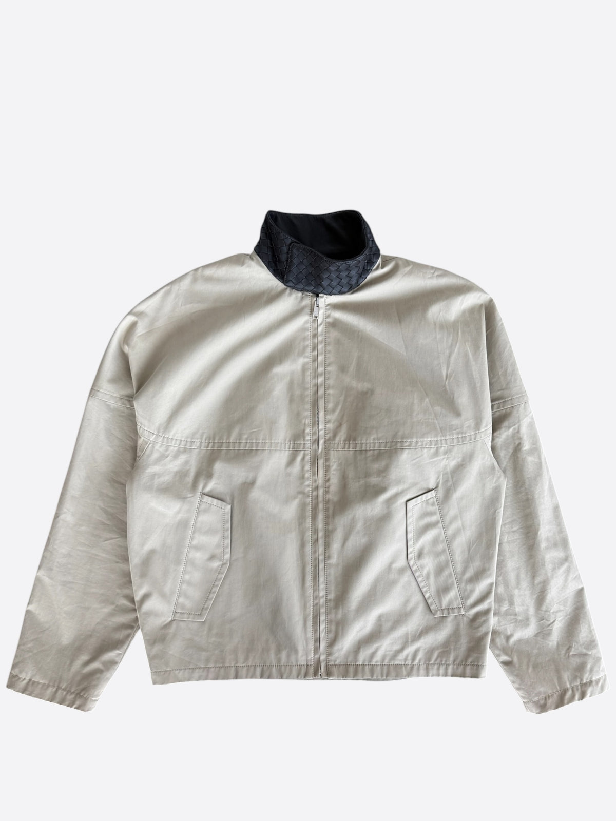 Bottega Beige & Black Intrecciato Jacket