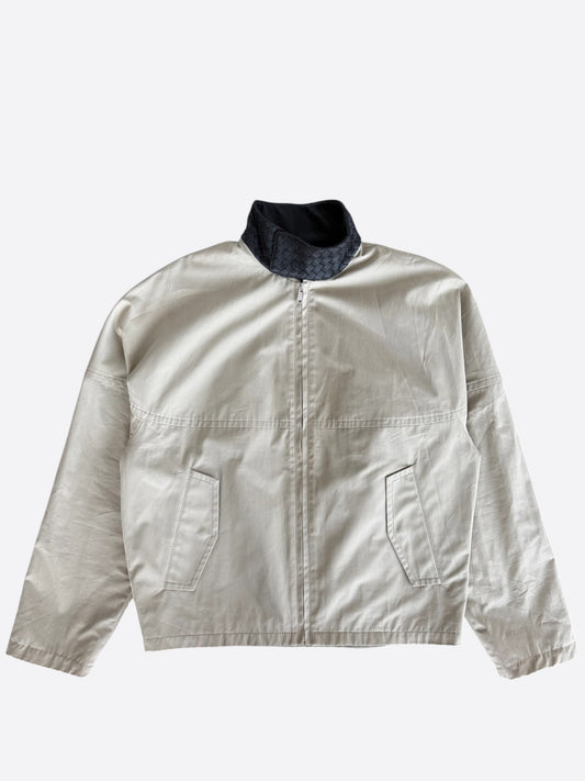 Bottega Beige & Black Intrecciato Jacket