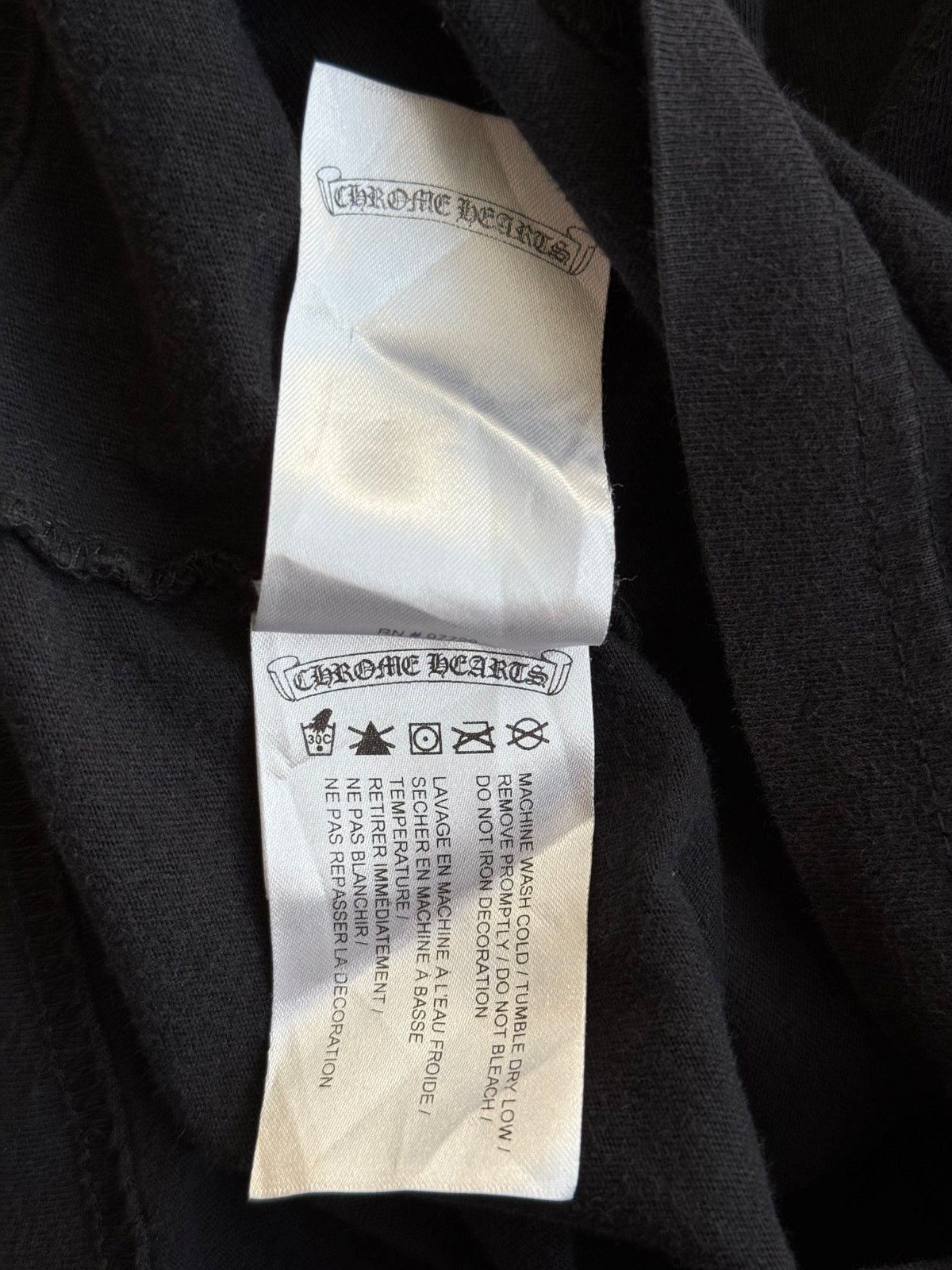 Chrome Hearts St. Barth Exclusive Black & White Scroll Logo T-Shirt