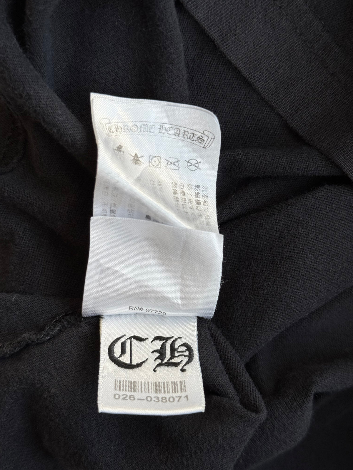 Chrome Hearts St. Barth Exclusive Black & White Scroll Logo T-Shirt