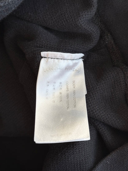 Chrome Hearts Black & White Script Logo Thermal Zip Up Hoodie
