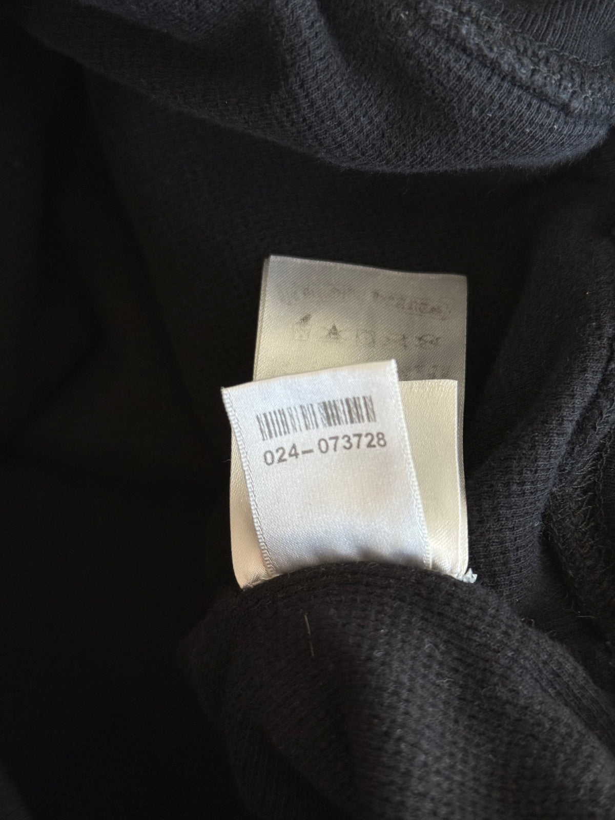 Chrome Hearts Black & White Script Logo Thermal Zip Up Hoodie