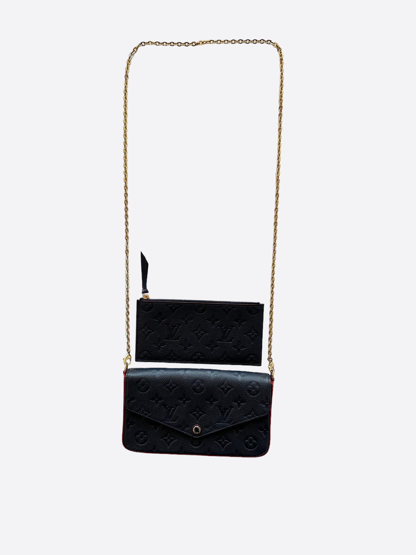 Louis Vuitton Felicie Pochette, Black Empreinte Leather
